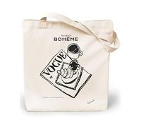 Loxato Tote Bag Aesthetic - Borsa Shopper Cotone 220g/m2 35x42cm - Borsa Tela Donna - Borse Shopper Tela - Extra Largo 8cm