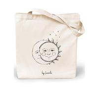 Loxato Tote Bag Aesthetic - Borsa Shopper Cotone 220g/m2 35x42cm - Borsa Tela Donna - Borse Shopper Tela - Extra Largo 8cm