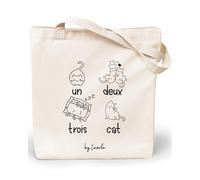 Loxato Tote Bag Aesthetic - Borsa Shopper Cotone 220g/m2 35x42cm - Borsa Tela Donna - Borse Shopper Tela - Extra Largo 8cm