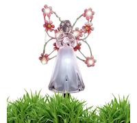 LOXE Angelo luci solari per Esterni | Luci d'Angelo Decorative ad energia Solare Impermeabili - 7 LED Perline luci solari Facili da installare per cimitero, Tomba, Giardino, Patio, Cortile