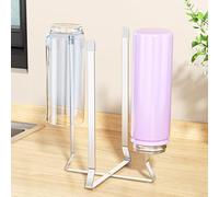 LOXSUN Scola Borracce da Lavandino, Scolabottiglie per Borracce, Scolabottiglie Verticale, Scola Borraccia Inox, Porta Borraccia Cucina, Porta Bottiglie Pieghevole, Scolaborracce per Biberon e Tazze