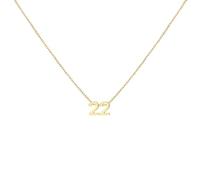 LOXUAKAM Collana girocollo da donna placcata in oro 18 carati, con ciondolo delicato mese di nascita, gioiello personalizzato, regalo di compleanno per lei, Acciaio inossidabile, Zirconia cubica