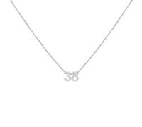 LOXUAKAM Collana girocollo da donna placcata in oro 18 carati, con ciondolo delicato mese di nascita, gioiello personalizzato, regalo di compleanno per lei, Acciaio inossidabile, Zirconia cubica