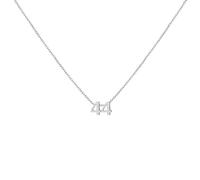 LOXUAKAM Collana girocollo da donna placcata in oro 18 carati, con ciondolo delicato mese di nascita, gioiello personalizzato, regalo di compleanno per lei, Acciaio inossidabile, Zirconia cubica