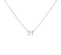 LOXUAKAM Collana girocollo da donna placcata in oro 18 carati, con ciondolo delicato mese di nascita, gioiello personalizzato, regalo di compleanno per lei, Acciaio inossidabile, Zirconia cubica