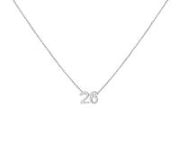LOXUAKAM Collana girocollo da donna placcata in oro 18 carati, con ciondolo delicato mese di nascita, gioiello personalizzato, regalo di compleanno per lei, Acciaio inossidabile, Zirconia cubica