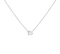 LOXUAKAM Collana girocollo da donna placcata in oro 18 carati, con ciondolo delicato mese di nascita, gioiello personalizzato, regalo di compleanno per lei, Acciaio inossidabile, Zirconia cubica