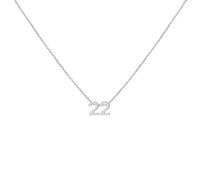 LOXUAKAM Collana girocollo da donna placcata in oro 18 carati, con ciondolo delicato mese di nascita, gioiello personalizzato, regalo di compleanno per lei, Acciaio inossidabile, Zirconia cubica