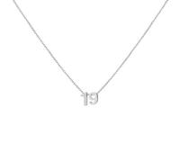 LOXUAKAM Collana girocollo da donna placcata in oro 18 carati, con ciondolo delicato mese di nascita, gioiello personalizzato, regalo di compleanno per lei, Acciaio inossidabile, Zirconia cubica