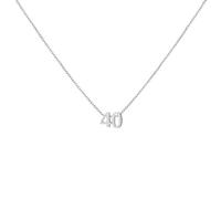 LOXUAKAM Collana girocollo da donna placcata in oro 18 carati, con ciondolo delicato mese di nascita, gioiello personalizzato, regalo di compleanno per lei, Acciaio inossidabile, Zirconia cubica
