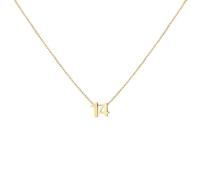 LOXUAKAM Collana girocollo da donna placcata in oro 18 carati, con ciondolo delicato mese di nascita, gioiello personalizzato, regalo di compleanno per lei, Acciaio inossidabile, Zirconia cubica