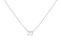 LOXUAKAM Collana girocollo da donna placcata in oro 18 carati, con ciondolo delicato mese di nascita, gioiello personalizzato, regalo di compleanno per lei, Acciaio inossidabile, Zirconia cubica