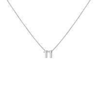 LOXUAKAM Collana girocollo da donna placcata in oro 18 carati, con ciondolo delicato per mese di nascita, collana girocollo personalizzata regalo di compleanno per lei, Silver 11, Acciaio inossidabile