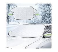 LoyaForba Copertura Magnetica per Parabrezza Auto, 4 Strati, Impermeabile, Antivento, Protezione Contro Neve, Ghiaccio, Sole, Gelo, Universale, per SUV, Camion, berlina, Furgone (Argento)