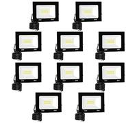 loyal 10 Pezzi 20W Faretto LED da Esterno 2000LM Super Luminosa Bianco Freddo 6000K Fari LED Lampada, Impermeabile IP65 Proiettore Faro, Luce di Sicurezza per Giardino Corridoio Piazza Cortile Garage