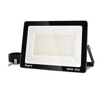 loyal 200W 20000LM Faro LED Esterno Bianco Caldo 3000K, Impermeabile IP65 Proiettore LED da Esterno, Super Luminosa Luci di Sicurezza per Giardino Cortile Garage, Illuminazione Interna ed Esterna