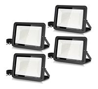 loyal 4 Pezzi 200W Faretto LED da Esterno 20000LM Super Luminosa Bianco Caldo 3000K Fari LED Lampada, Impermeabile IP65 Proiettore Faro, Luce di Sicurezza per Giardino Corridoio Piazza Cortile Garage