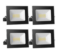 loyal 4 Pezzi 20W Faretto LED da Esterno 2000LM Super Luminosa Bianco Caldo 3000K Fari LED Lampada, Impermeabile IP65 Proiettore Faro, Luce di Sicurezza per Giardino Corridoio Piazza Cortile Garage