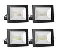 loyal 4 Pezzi 30W Faretto LED da Esterno 3000LM Super Luminosa Bianco Freddo 6000K Fari LED Lampada, Impermeabile IP65 Proiettore Faro, Luce di Sicurezza per Giardino Corridoio Piazza Cortile Garage