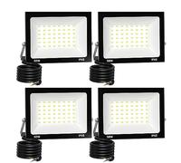 loyal 4 Pezzi 50W Faretto LED da Esterno 5000LM Super Luminosa Bianco Caldo 3000K Fari LED Lampada, Impermeabile IP65 Proiettore Faro, Luce di Sicurezza per Giardino Corridoio Piazza Cortile Garage