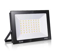 loyal 50W Faretto LED da Esterno 5000LM Super Luminosa Bianco Caldo 3000K Fari LED Lampada, Impermeabile IP65 Proiettore Faro, Luce di Sicurezza per Giardino Corridoio Piazza Cortile Garage