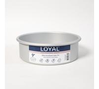 LOYAL Elite Stampo per Dolci Rotondo Ø23 cm Teglie per Torte in Alluminio di Qualità, Tortiera Distribuzione Uniforme del Calore, Durevole e Affidabile, 18 cm