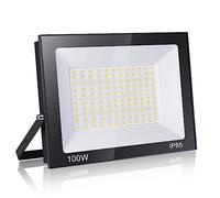 loyal Faro LED Esterno 100W, 10000LM Super Luminosa Bianco Freddo 6000K Faretto LED da Esterno, IP65 Impermeabile Proiettore Faro, Luce di Sicurezza per Giardino Corridoio Parcheggio Patio