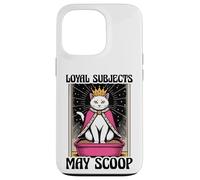 Loyal Subjects May Scoop - Lettiera divertente per gli amanti dei gatti Custodia per iPhone 13 Pro