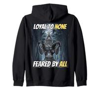 Loyal To Nessuno Feared By all Cool Funny Alpha Wolf Meme Felpa con Cappuccio