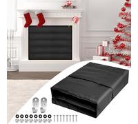 Loyala Coperta magnetica per camino, coperta anti-spifferi con 12 potenti magneti integrati, protezione per camino, 45 x 34 cm, colore nero, stile moderno