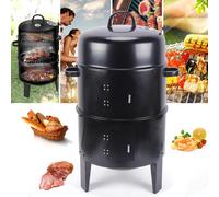 LOYALHEARTDY Griglie per barbecue Griglia per barbecue a carbone Griglia per barbecue per barbecue Griglia per barbecue portatile 3 in 1 rotonda da campeggio