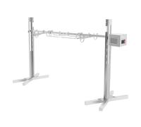 LoyaltyClivia Barbecue elettrico per maialino, in acciaio inox, con motore, griglia di agnello, griglia elettrica, regolabile in altezza, per falò, campeggio e giardino