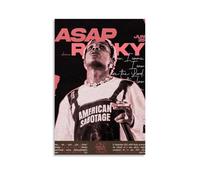 LOYANUKE Asap Rockey Poster Decorazione Camera Pittura Estetica Interni Tela Pittura a Olio Star Movie Music Album Poster