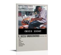 LOYANUKE C_ Sizzle Undiscovered-chris Brown Poster Decorazione della stanza Pittura Estetica Interni Tela Pittura Olio Star Movie Music Album Poster