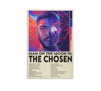 LOYANUKE Kid Cudi Man On The Moon III The Chosen Poster Decorazione della stanza Pittura Estetica Interni Tela Pittura a olio Star Movie Music Album Poster