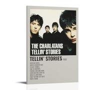 LOYANUKE The Charlatans Tellin' Stories Poster Decorazione della stanza Pittura Estetica Interni Tela Pittura a olio Star Movie Music Album Poster