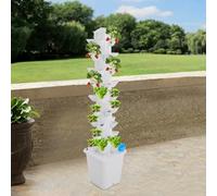 LOYEMAADE Torre idroponica, Torre Vertical Hydroponics Torre 45 fori, 15 piani, sistema di coltivazione idroponica da giardino, per ortaggi, frutta, erbe e fiori