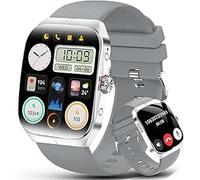 LOYEWAIER Smart Watch da uomo, 1,95", AMOLED HD Screen Fashion Make/Answer Call Bluetooth Watch Outdoor Sport Activity Fitness Tracker Donna IP68 Waterproof Smart Watch for Android/iOS (argento)