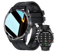 LOYEWAIER Smart Watch da uomo per Android iOS Bluetooth Calls Voice Chat Heart Rate Sleep Monitor Fitness Tracker 1.3" Full Touch Screen IP67 Waterproof Stainless Steel for Men