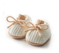 Loyfoky - Scarpine per neonati, calde e comode, per primi passi, perfette per bambini e bambine, bianco, 6-9 mesi