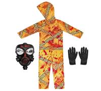 loyimioo Set di Costumi Pericolosi per Halloween Giallo con Maschera Antigas Explorer Gioco di Ruolo Set di Costumi Scatena il tuo Chimico Interiore M