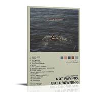 Loyle Carner Not Waving, But DrowningPoster impermeabile da parete, stampa domestica, a prova di umidità, facile da installare e resistente allo sbiadimento, stile cornice, 50 x 75 cm