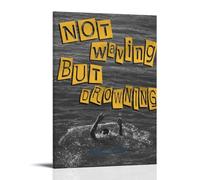 Loyle Carner - Poster su tela con scritta in inglese "Not Waving But Drowning", decorazione classica, impermeabile, impermeabile, universale, idea regalo per amici e insegnanti, 50 x 75 cm, con