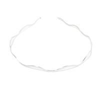 loyliawa Cerchietto ondulato da donna in metallo con geometria a forma di onda, antiscivolo, elastico, accessori per capelli, argento