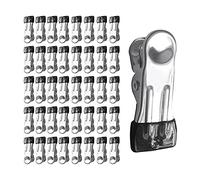 LOYONAL Mollette acciaio Inox - 40 Pezzi Mollette Di Metallo - Mollette Bucato antisegno - Mollette Vestiti Per il Bucato (Nero)