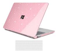 Loyrina Custodia trasparente lucida per Microsoft Surface Laptop 13" Copilot+ PC (modello 2025) - Guscio protettivo scintillante, design sottile e leggero con protezione antigraffio, rosa