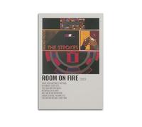 LOYTNCX Poster artistico da parete vintage su tela, motivo: The Strokes Room On Fire, poster estetico con musica e film, decorazione per soggiorno, camera da letto, 30 x 45 cm, senza cornice