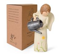 Loyzcy Regali di giardinaggio per donne, statuetta di angelo per giardiniere, idee regalo per la nuova casa, speranza e amore di allevamento, figura unica scolpita dipinta a mano