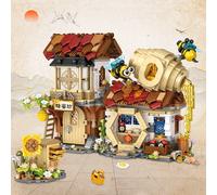 LOZ Nuovo Creativo Mini Street View Bee Shop Building Block FAI DA TE Cinese Pieghevole StreetView Negozio di Maiale Puzzle Giocattoli Per Il Regalo Dei Bambini