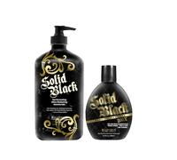 Lozione abbronzante Millennium Tanning Solid Black 200X e lozione estensore dell'abbronzatura 13,50 e 18,25 once fluide